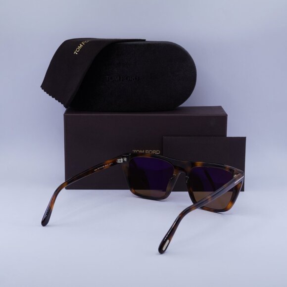 Tom Ford FT1175 53E Sunglasses Blonde Havana Square Frame, Brown Lenses - Picture 9 of 9